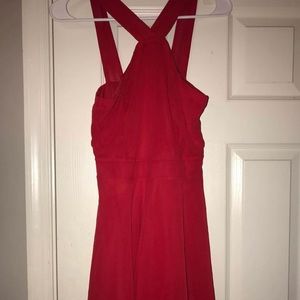 Red mid dress
